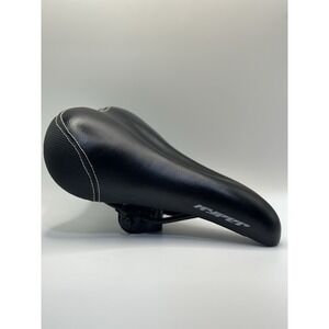 Hyper Saddle Bike Seat Black Leather Padded Contour 10" x 6.5" Universal